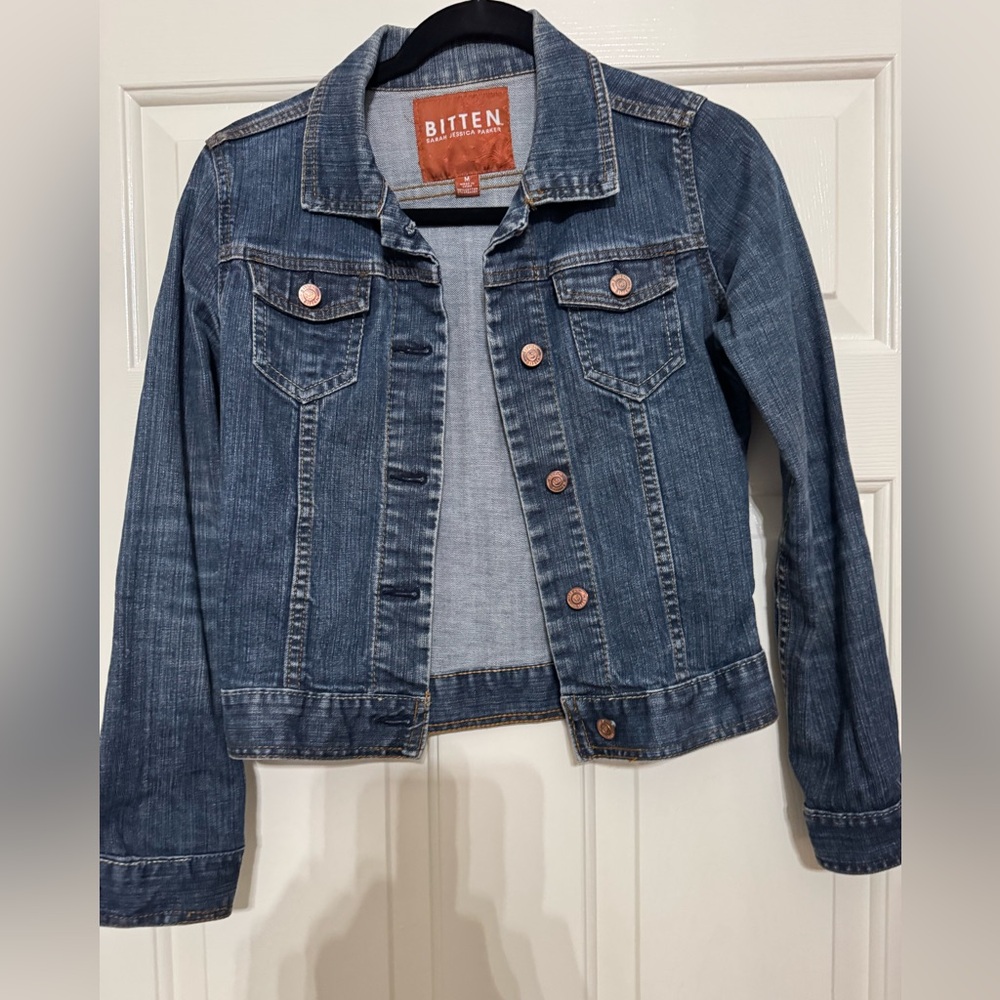 Bitten by Sarah Jessica Parker Dark Blue Denim Jean Jacket